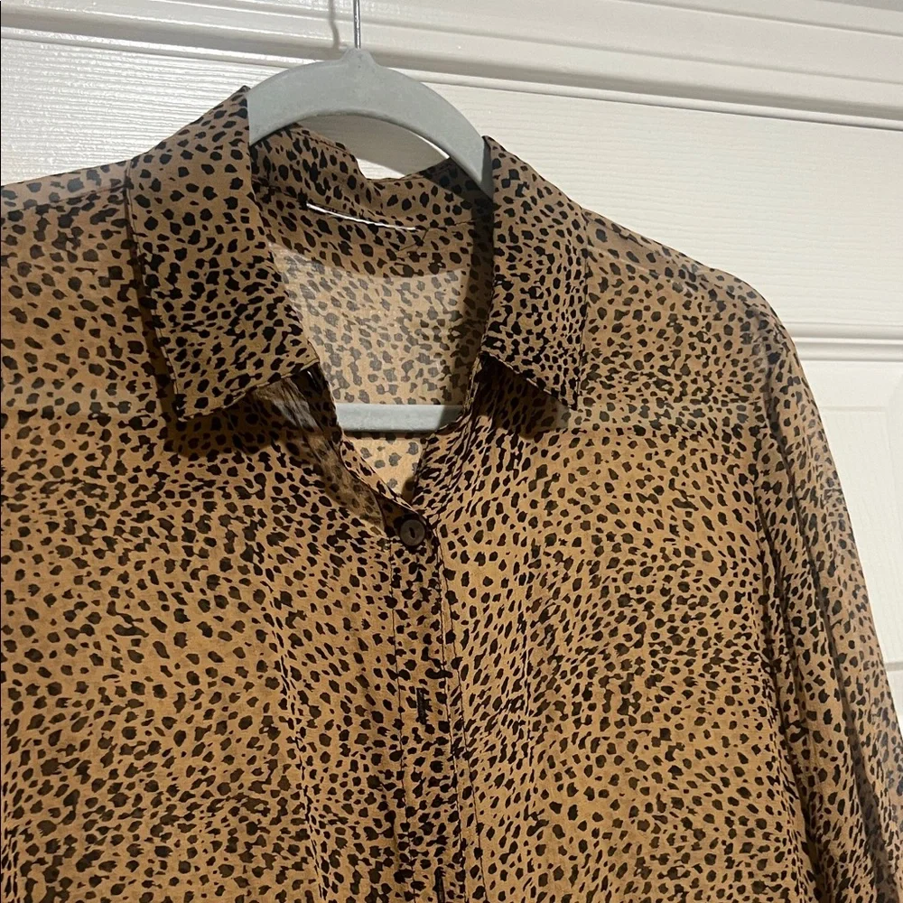 Sheer Leopard Print Tunic / Coverup - Picture 4 of 7